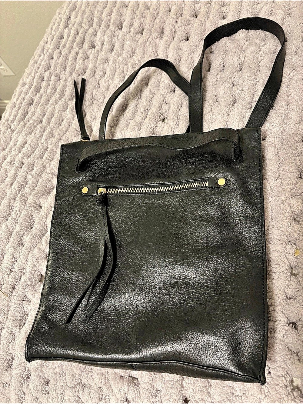 Kooba Fairfield Convertible Leather Backpack Black Leather Tote